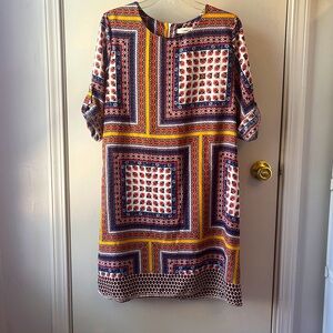 Colorful Geometric Print Freeway Dress size 14